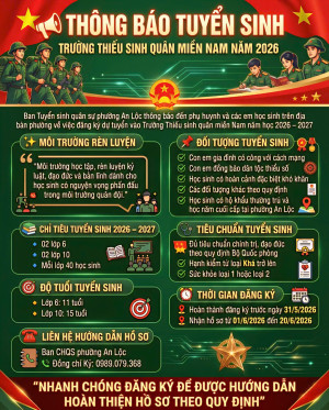 THÔNG BÁO TUYỂN SINH TRƯỜNG THIẾU SINH QUÂN MIỀN NAM NĂM...