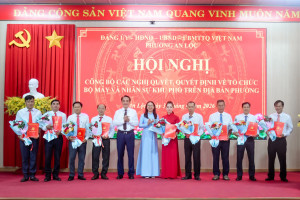 PHƯỜNG AN LỘC CÔNG BỐ CÁC NGHỊ QUYẾT, QUYẾT ĐỊNH VỀ TỔ CHỨC BỘ MÁY VÀ NHÂN SỰ 09 KHU PHỐ SAU SẮP XẾP